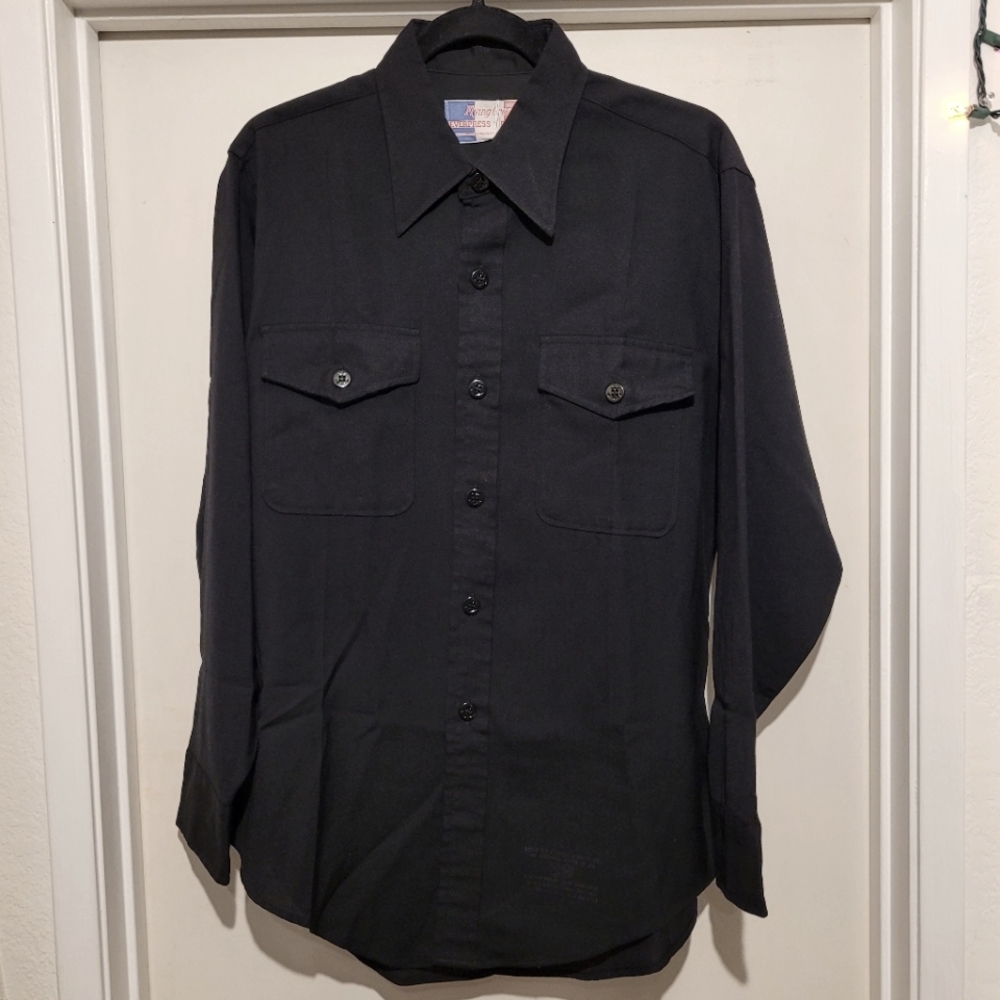 Vintage Black Dress Shirt for Men